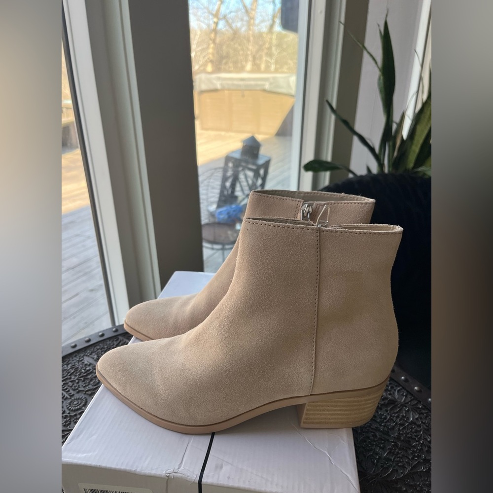 Dolce Vita Taupe Suede Ankle Boots - Picture 7 of 10